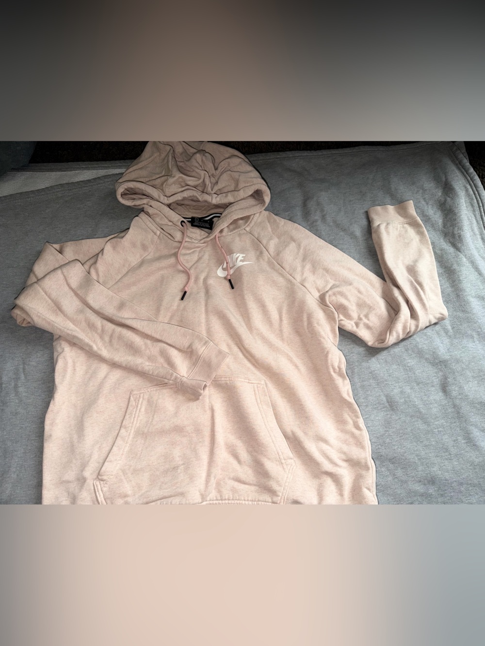 Nike Light Pink Hoodie with Swoosh Logo